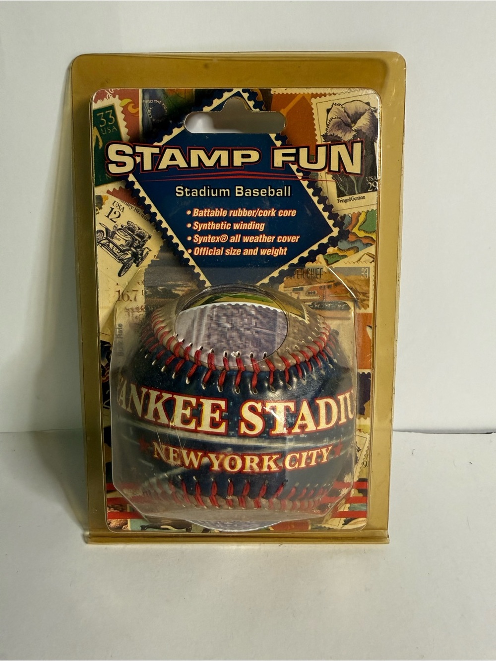 Yankee Stadium Stamp Fun Battable Baseball 2001 Legendary Series Stamps